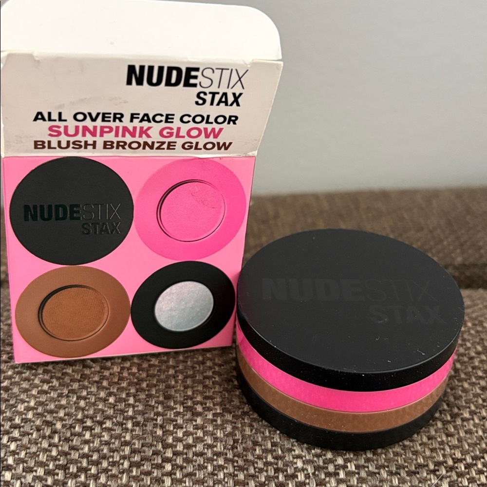 BNIB Nudestix Sunpink Glow Stax 3pc Blush Balm Set - Picture 10 of 11